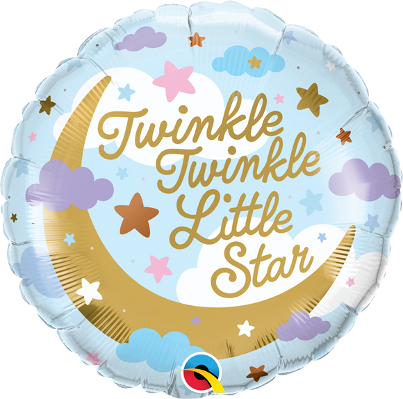 Twinkle Twinkle Little Star Helium Filled Foil Balloon