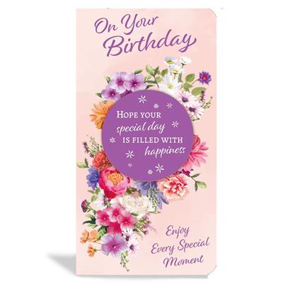 On Your Birthday Flowers Greeting Card