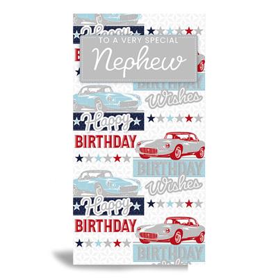 To A Very Special Nephew Classic Car Birthday Greeting Card