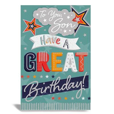 For You Son Birthday Greeting Card