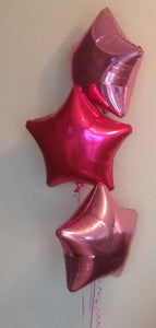 3 Foil Balloon Cluster Consisting of 3 x 18" Plain Foil Balloons