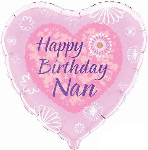 Happy Birthday Nan Helium Filled Foil Balloon