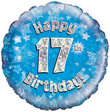 Blue Birthday Air Filled Table Decoration Available In  Ages From 1-21, 30th, 40th, 50th, 60th, 70th And Happy Birthday