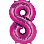 Pink 16" Air Fill Number Foil Balloon