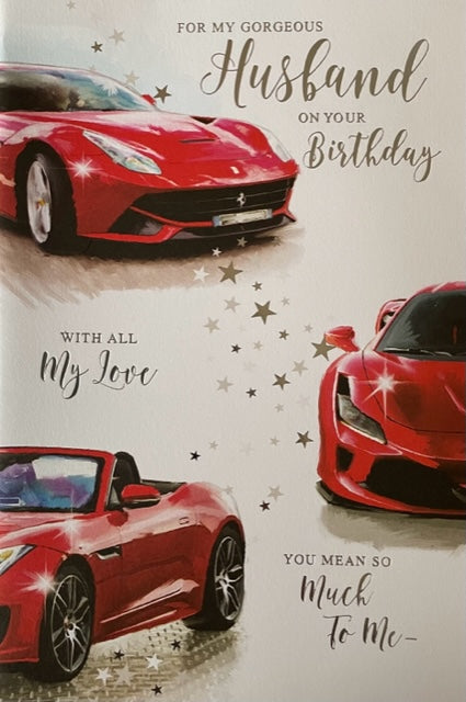 For My Gorgeous Husband Birthday Greeting Card