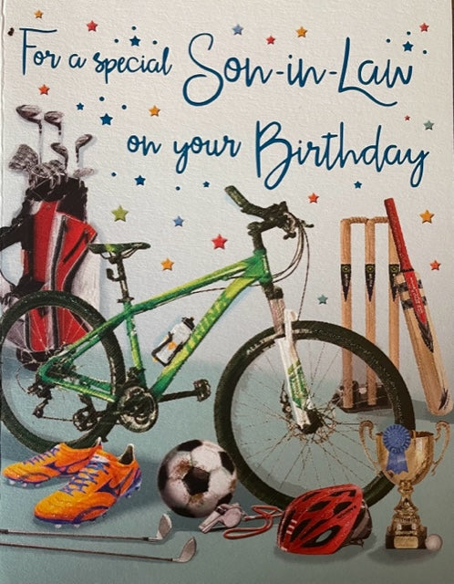 For A Special Son In Law Sports Birthday Greeting Card