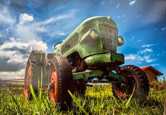 Tractor Blank Greeting Card