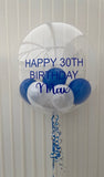 Personalised Clear Helium Filled Single Bubble Balloon With Balloons