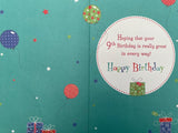 Nine Today Birthday Greeting Card