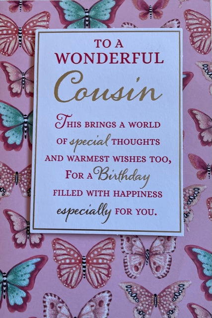 To A Wonderful Cousin Birthday Greeting Card