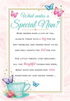 Special Nan Birthday Greeting Card