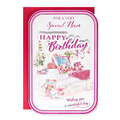 For A Very Special Nan Birthday Greeting Card