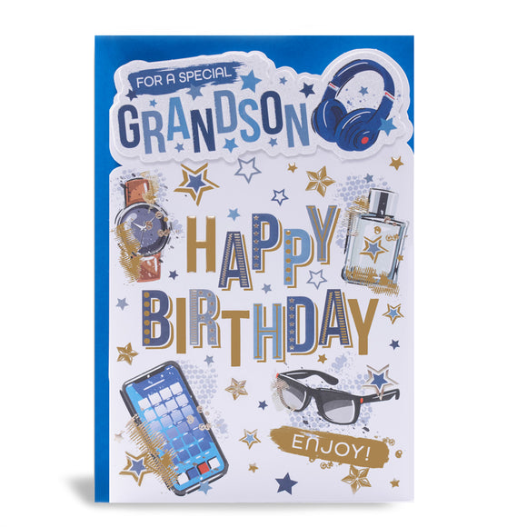 For A Special Grandson Birthday Greeting Card