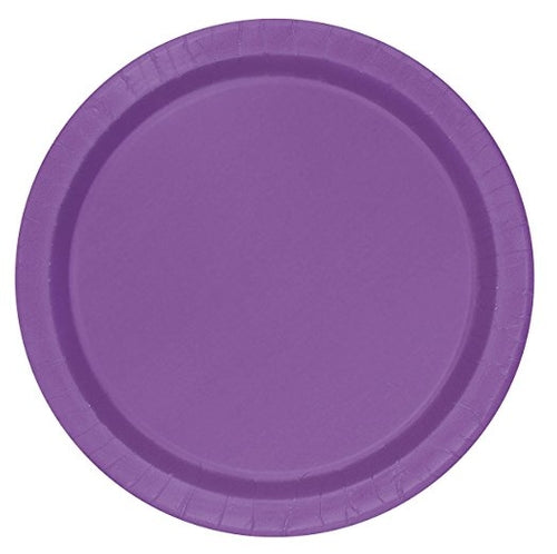 Pretty Purple Paper Party Plates x16