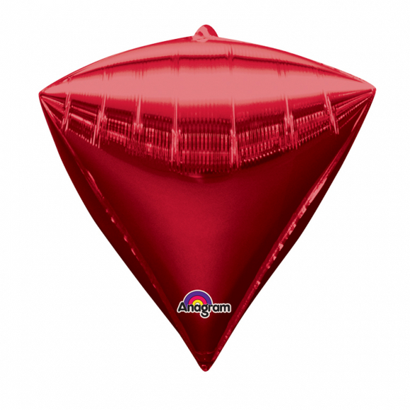 Red Diamondz Helium Filled Foil Balloon