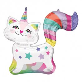 Caticorn Supershape Helium Filled Foil Balloon