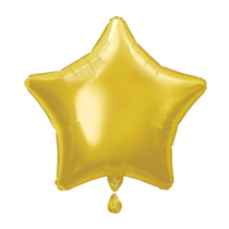 Gold Star Shape Helium Filled Foil Balloon