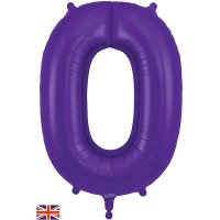 Purple Number Supershape Helium Filled Foil Balloon