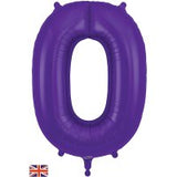Purple Number Supershape Helium Filled Foil Balloon