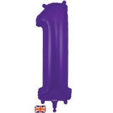 Purple Number Supershape Helium Filled Foil Balloon