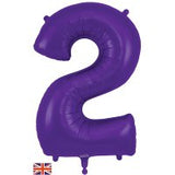 Purple Number Supershape Helium Filled Foil Balloon