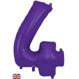 Purple Number Supershape Helium Filled Foil Balloon