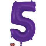 Purple Number Supershape Helium Filled Foil Balloon