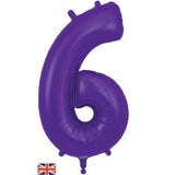 Purple Number Supershape Helium Filled Foil Balloon