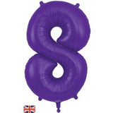 Purple Number Supershape Helium Filled Foil Balloon