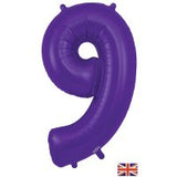 Purple Number Supershape Helium Filled Foil Balloon