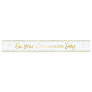 Blue On Your Communion Day Banner