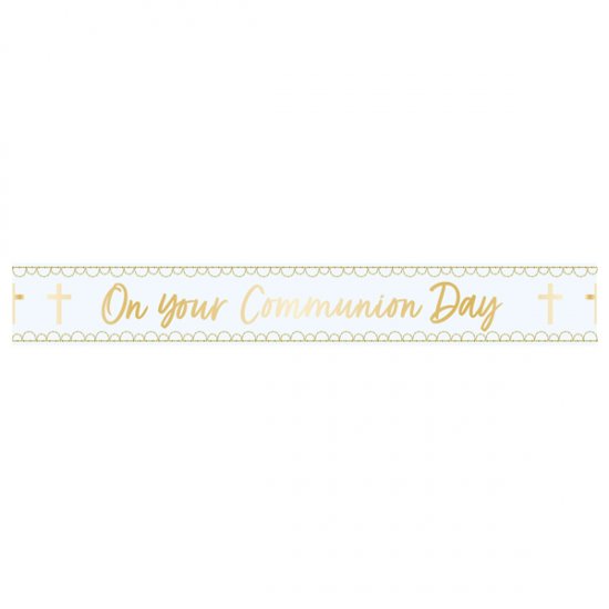 Blue On Your Communion Day Banner