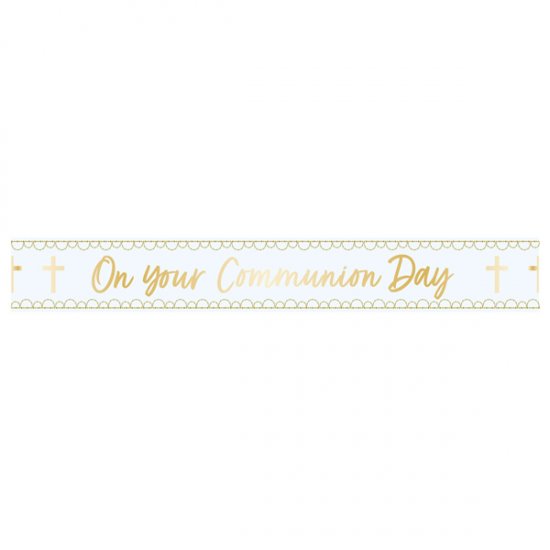 Blue On Your Communion Day Banner