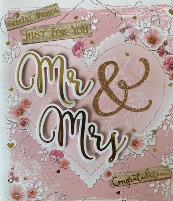 Mr & Mrs Wedding Day Greeting Card