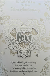 To Both Of You On Your Silver Wedding Anniversary Greeting Card
