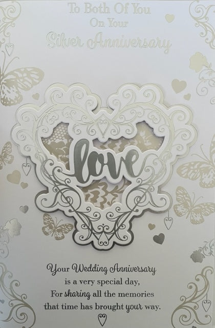 To Both Of You On Your Silver Wedding Anniversary Greeting Card