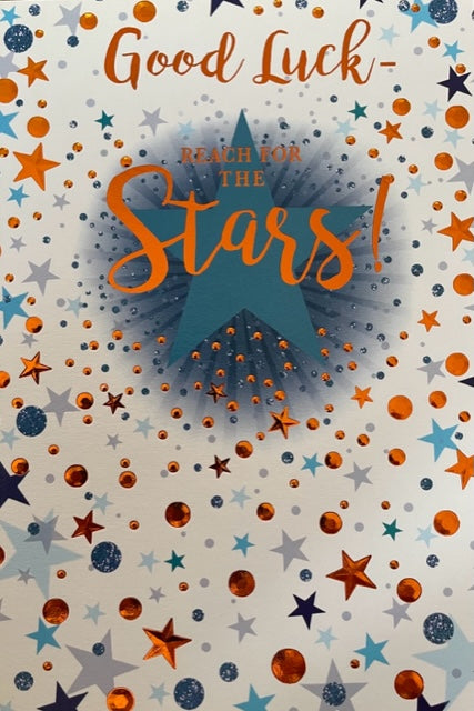 Good Luck Reach For The Stars Greeting Card