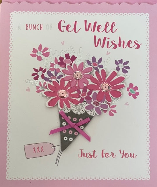 A Bunch Of Get Well Wishes Greeting Card