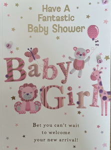 Have A Fantastic Baby Shower Baby Girl Greeting Card