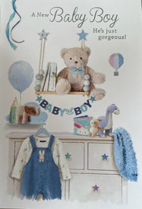 A New Baby Boy Greeting Card