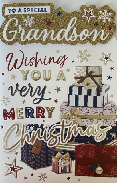 To A Special Grandson Christmas Greeting Card