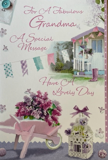 For A Fabulous Grandma Birthday Greeting Card