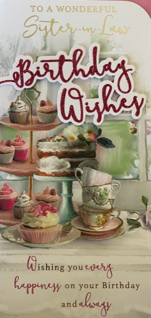 To A Wonderful Sister-In-Law Birthday Greeting Card