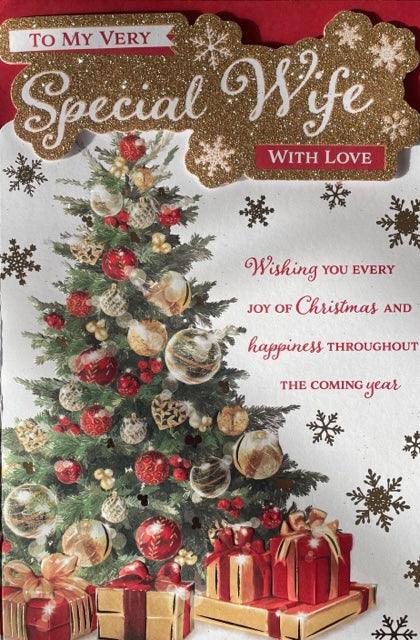 To My Very Special Wife Christmas Greeting Card