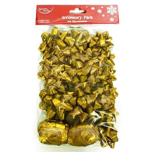 Gold Bows And Ribbon Accessory Pack