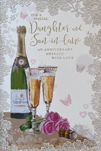 For A Special Daughter And Son-In-Law Anniversary Greeting Card
