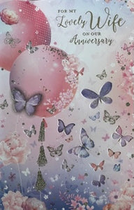 For My Lovely Wife Wedding Anniversary Greeting Card