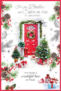 For You, Brother And Sister-In-Law Christmas Greeting Card