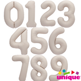 Nude Matte Number Supershape Helium Filled Foil Balloon