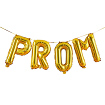 Gold Prom Letter Air Fill Balloon Banner Kit